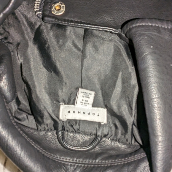 Top Shop Faux Leather Jacket size US 4 - Picture 7 of 8